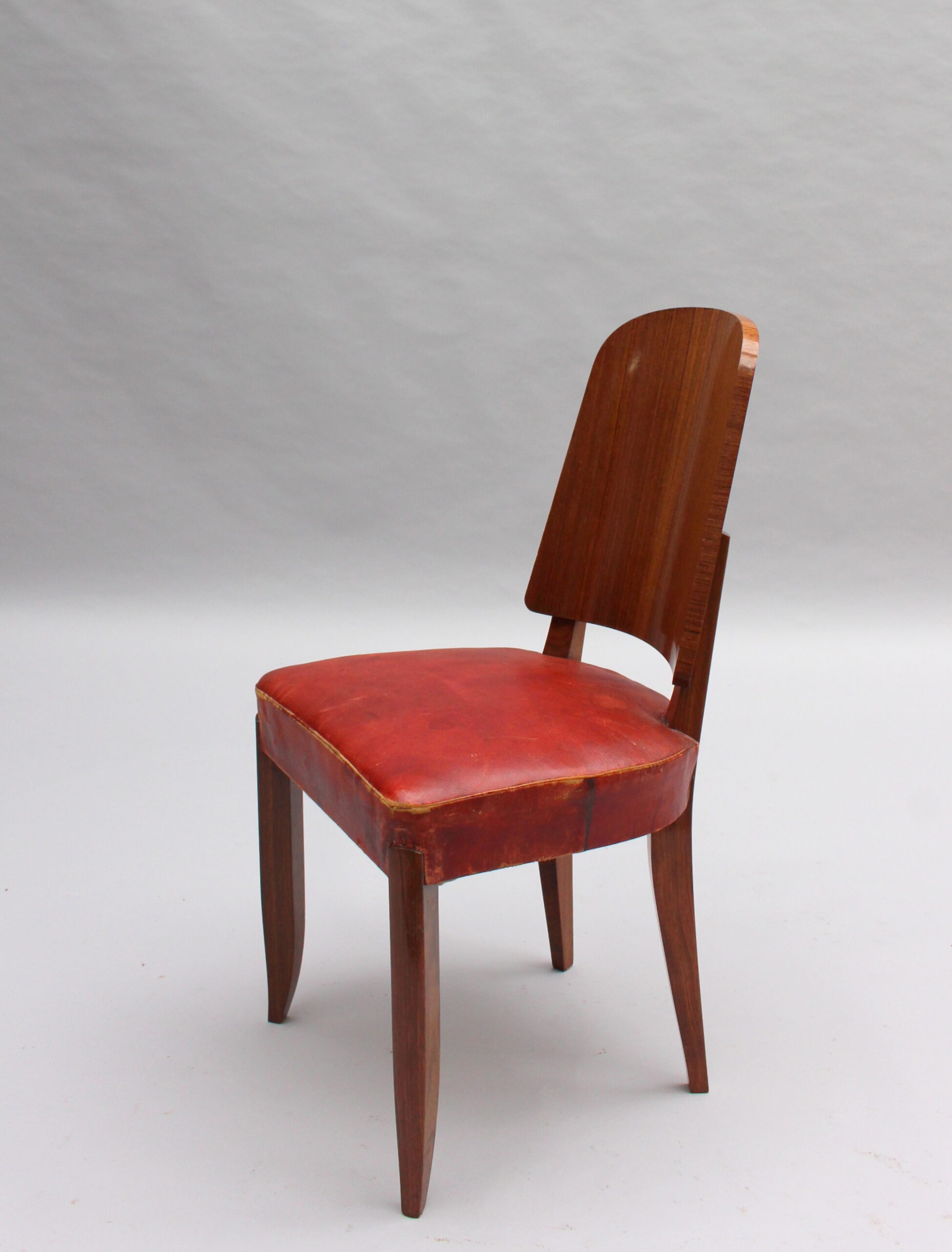 Set of 8 French Art Deco Palisander Chairs by Maxime Old (6 side + 2 arm) - Image 6