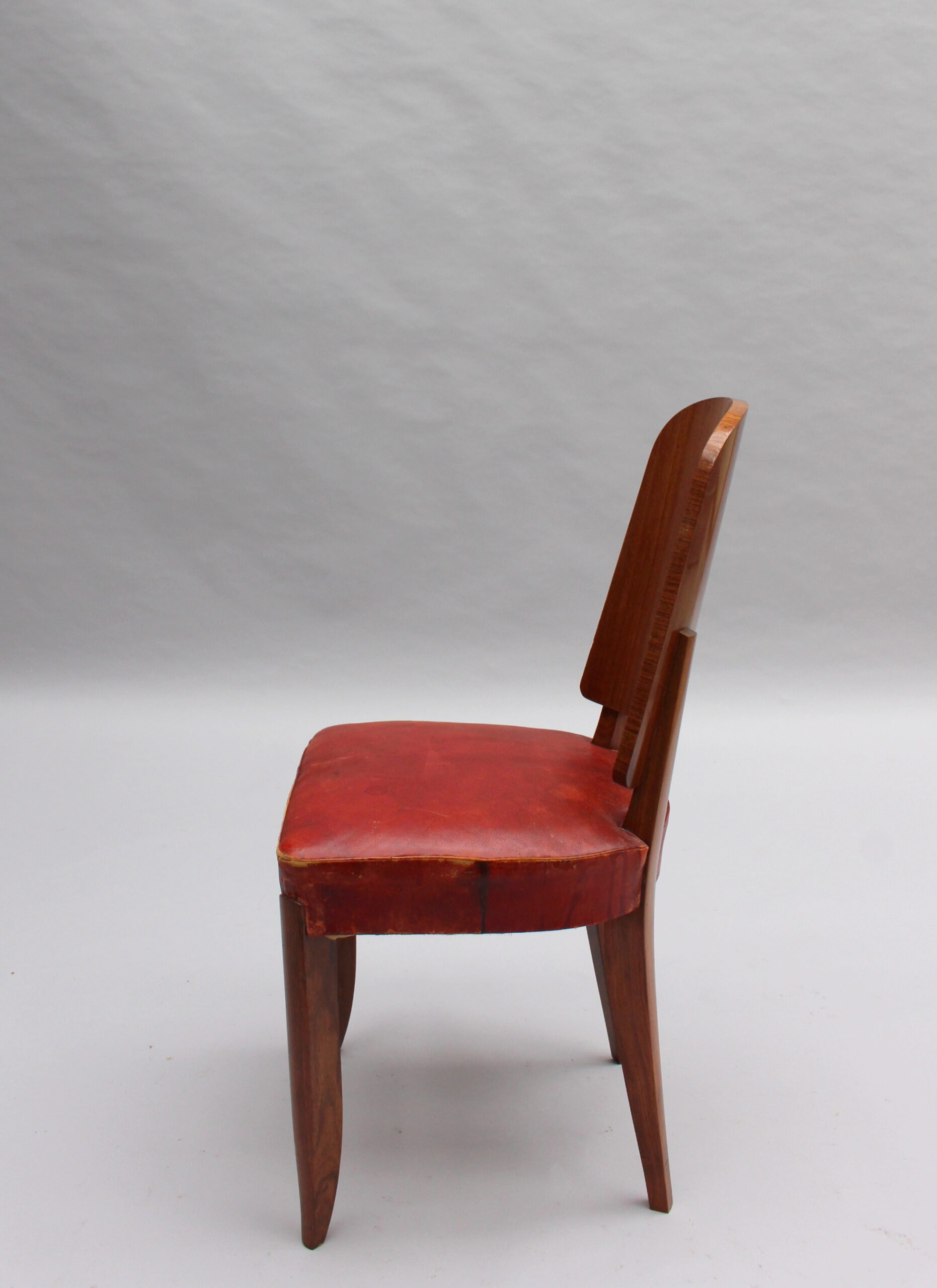 Set of 8 French Art Deco Palisander Chairs by Maxime Old (6 side + 2 arm) - Image 7