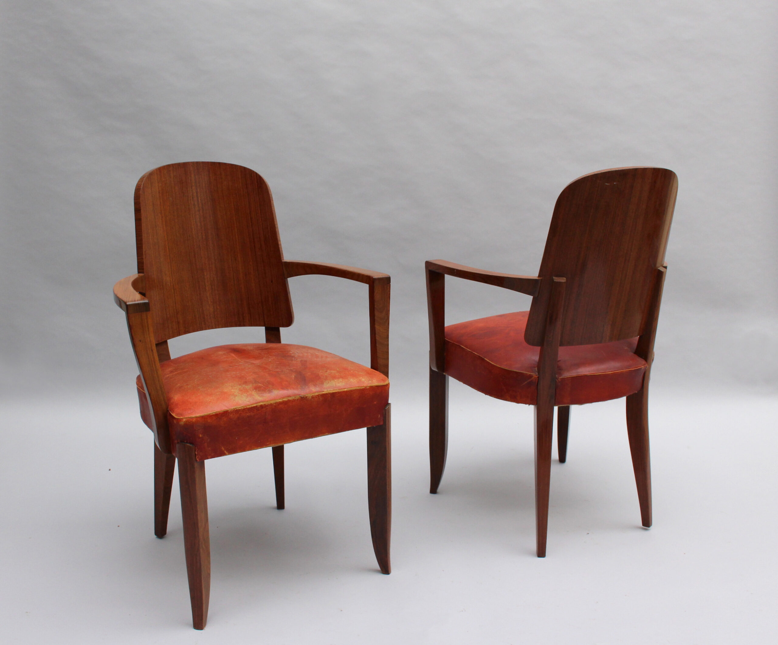 Set of 8 French Art Deco Palisander Chairs by Maxime Old (6 side + 2 arm) - Image 4