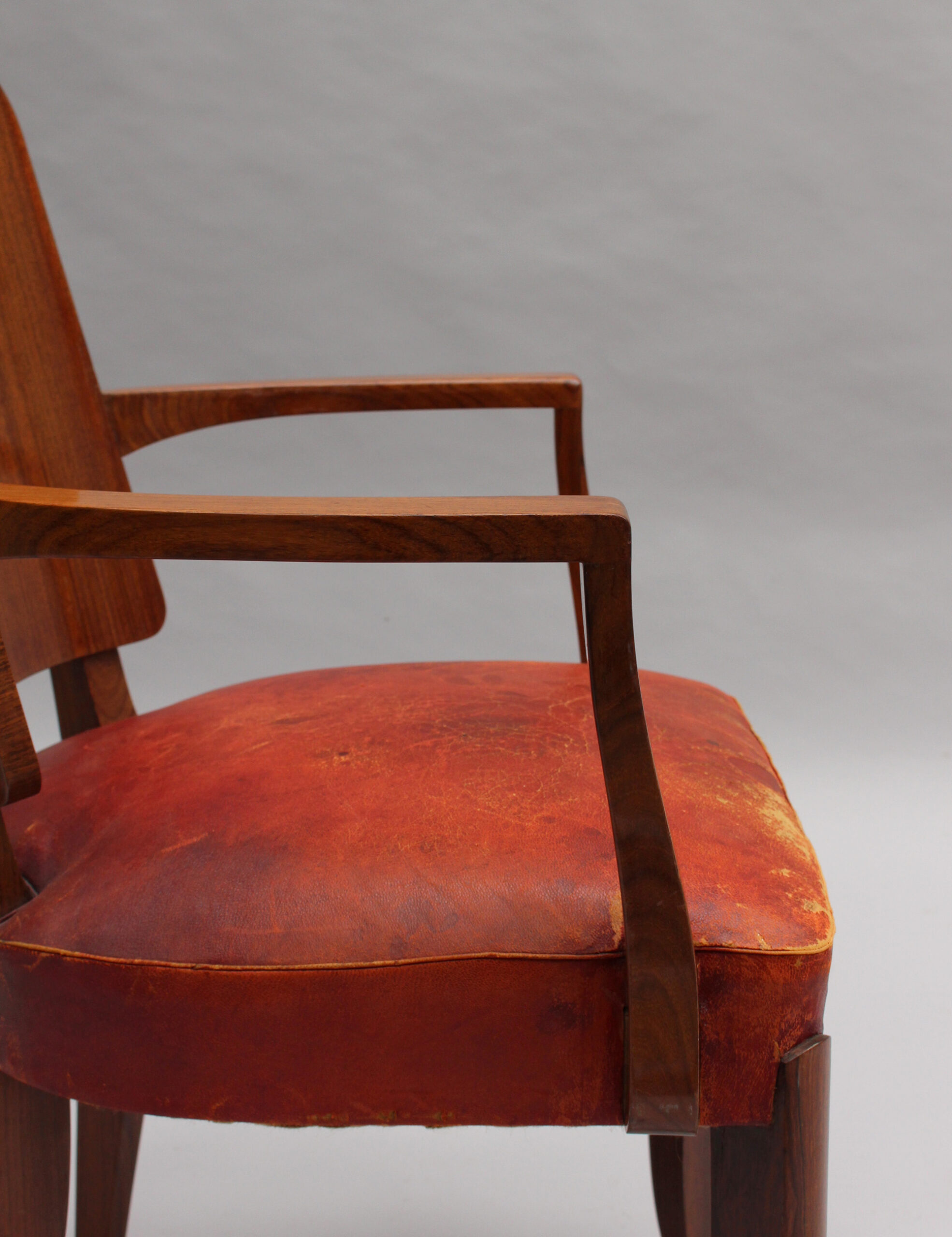 Set of 8 French Art Deco Palisander Chairs by Maxime Old (6 side + 2 arm) - Image 13