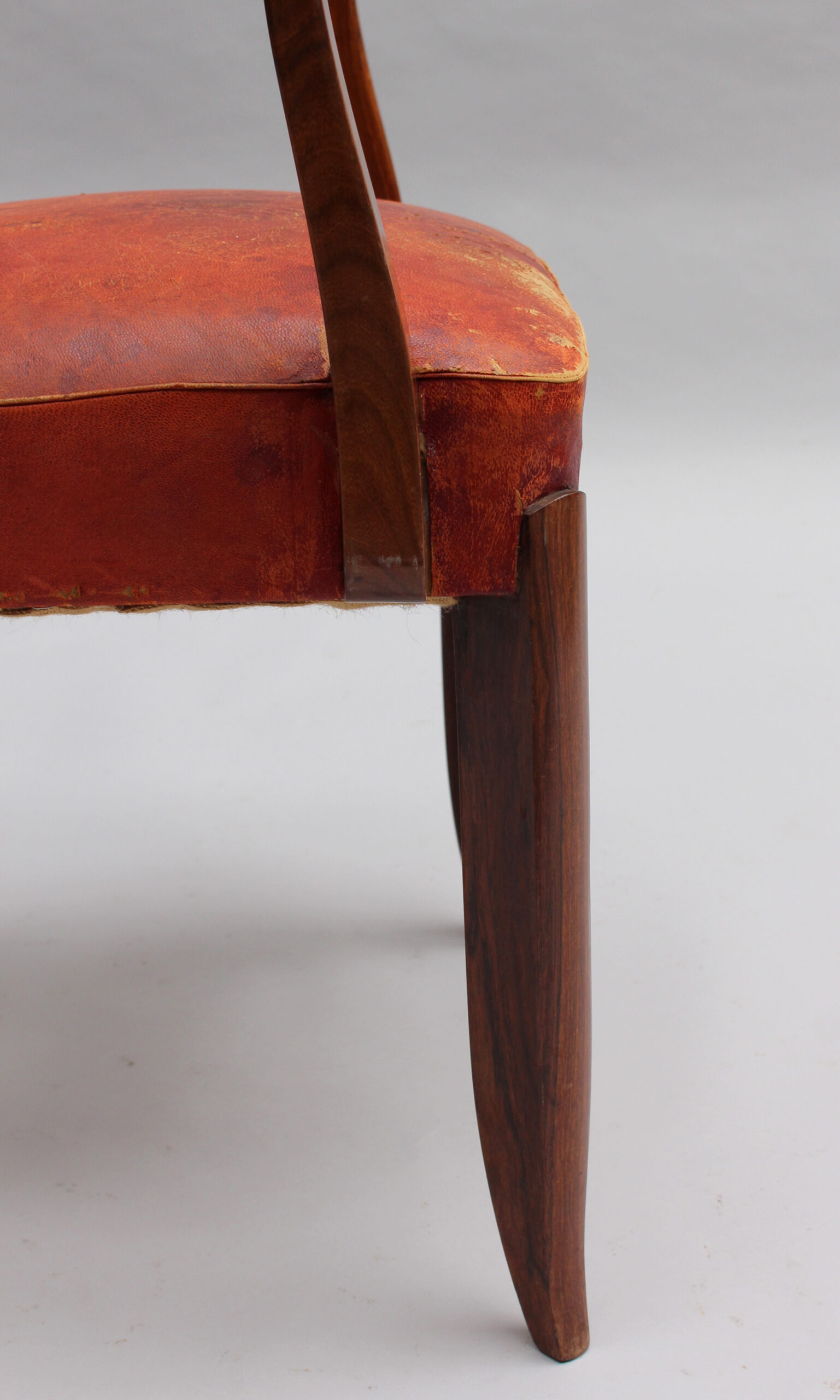 Set of 8 French Art Deco Palisander Chairs by Maxime Old (6 side + 2 arm) - Image 16