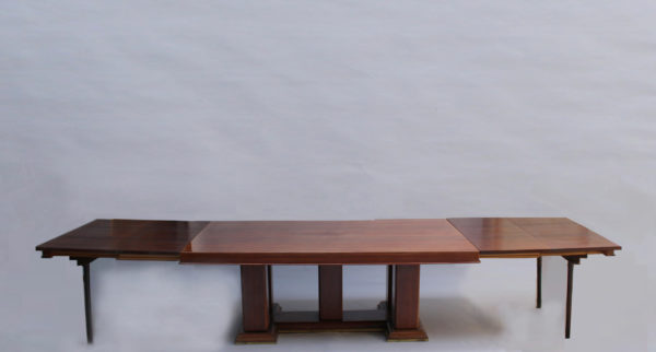 Fine French Art Deco Palisander Extendable Dining Table - Image 4