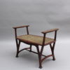 Fine French Art Nouveau Upholstered Mahogany Bench
