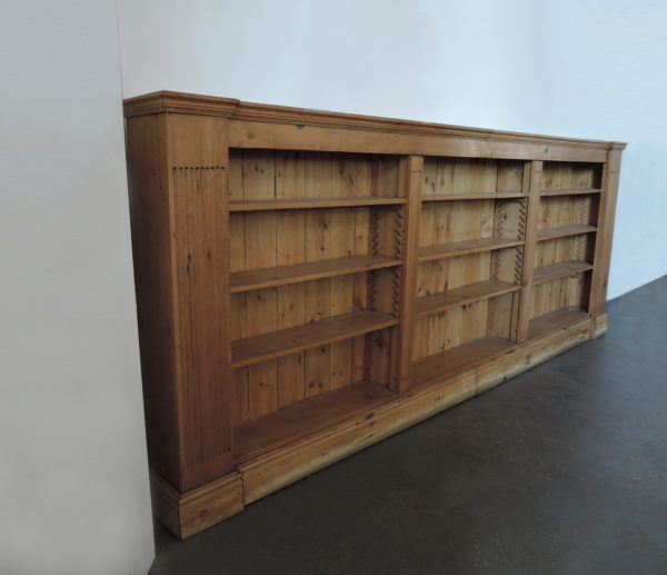 Large French Neoclassical Pine Bookcase - Image 6