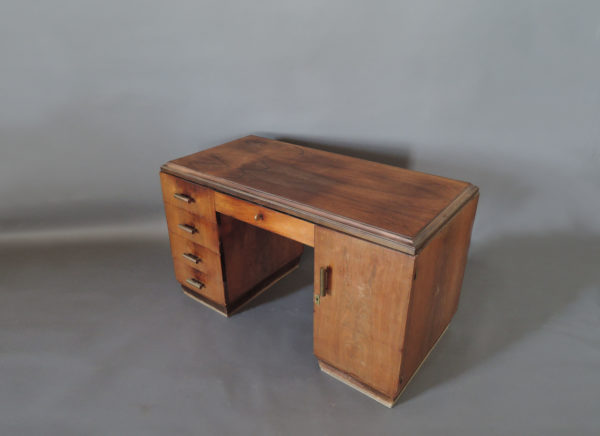 French Art Deco Rosewood Pedestal Desk - Image 3