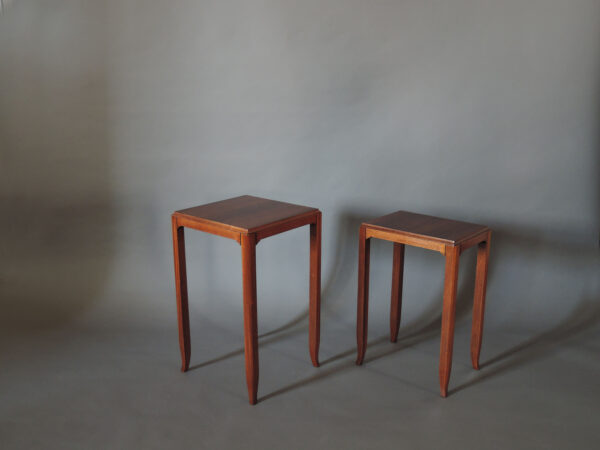 Two Fine French Art Deco Mahogany and Rosewood Side Tables by Jules Leleu - Image 6