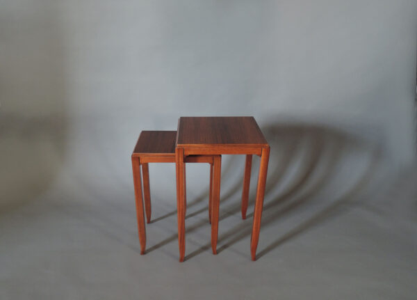 Two Fine French Art Deco Mahogany and Rosewood Side Tables by Jules Leleu - Image 3