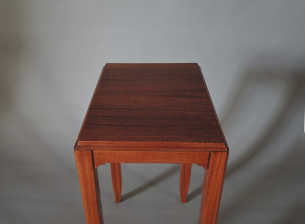 Two Fine French Art Deco Mahogany and Rosewood Side Tables by Jules Leleu - Image 8