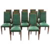 A Set of 10 Fine French Art Deco Mahogany Chairs
