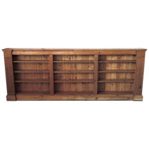 Large French Neoclassical Pine Bookcase / Shelving