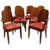 Set of Eight French Art Deco Palissander Chairs by Maxime Old