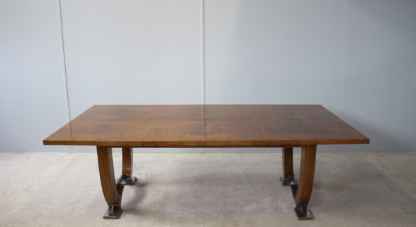 Large Fine French Art Deco Extendable Walnut Dining Table by Leleu (documented) - Image 2