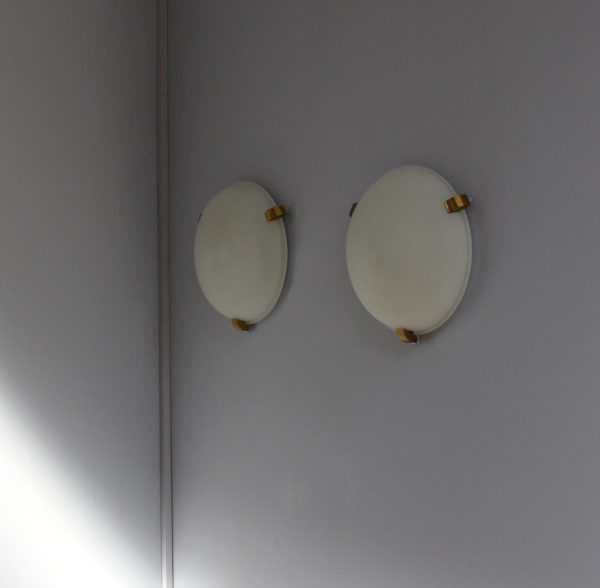 A Set of 4 Fine French Art Deco Flush Mount / Wall Sconce by Jean Perzel - Image 7