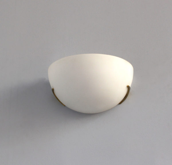 A fine French Art Deco White Opaline and Bronze Sconce by Perzel - Image 9