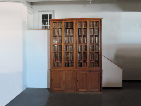 Large French Neoclassical Oak School Bookcase - Image 8