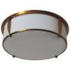 Fine French Art Deco Bronze and Enameled Glass Flush Mount by Jean Perzel