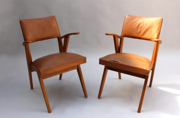 Pair of French 1950s Bridge Armchairs - Image 13