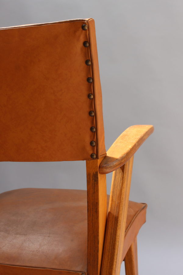 Pair of French 1950s Bridge Armchairs - Image 12