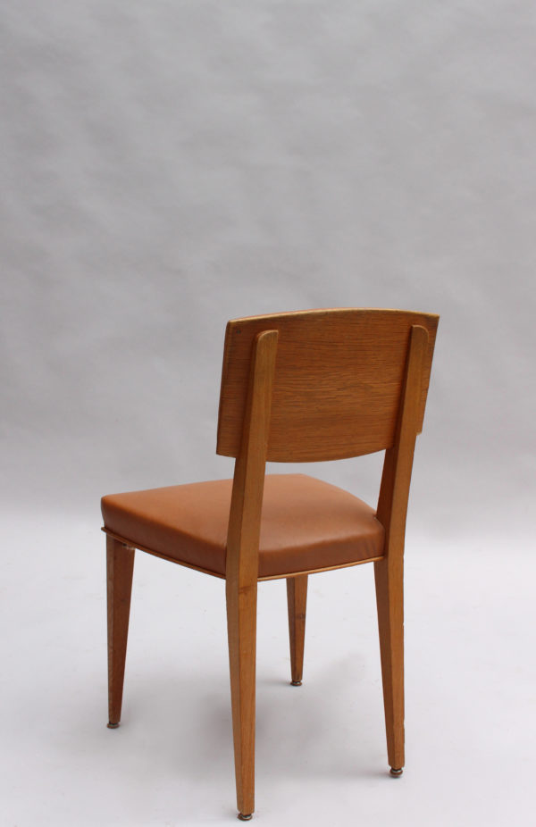 Set of 6 Fine French 1950s Oak Chairs - Image 7