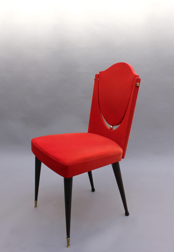 Set of 6 Unusual French 1960s Dining Chairs - Image 8