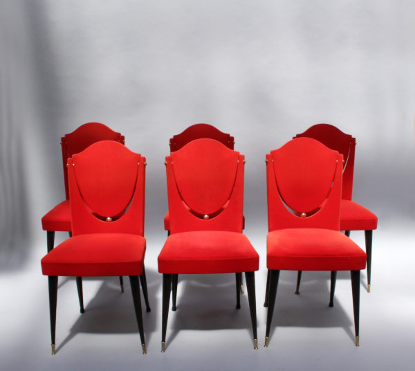 Set of 6 Unusual French 1960s Dining Chairs - Image 3