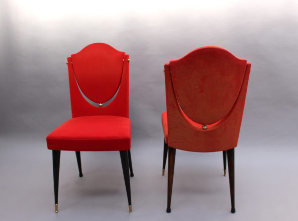 Set of 6 Unusual French 1960s Dining Chairs - Image 5