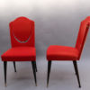 Set of 6 Unusual French 1960s Dining Chairs