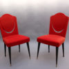 Set of 6 Unusual French 1960s Dining Chairs