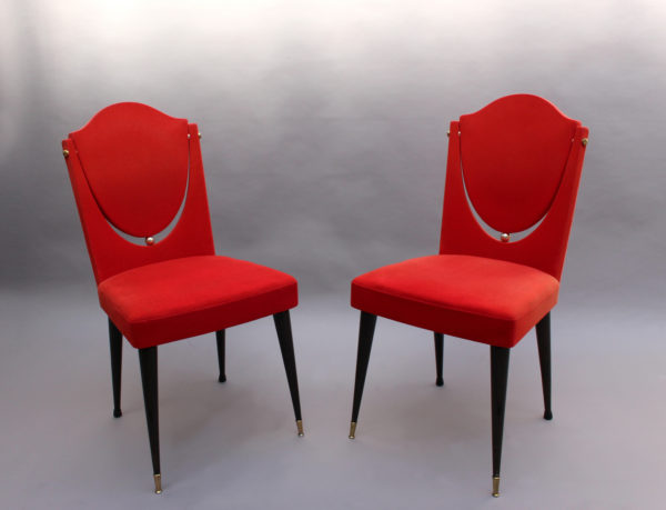 Set of 6 Unusual French 1960s Dining Chairs - Image 4