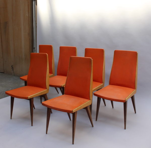 Set of 6 French 1950s Beech Chairs - Image 15