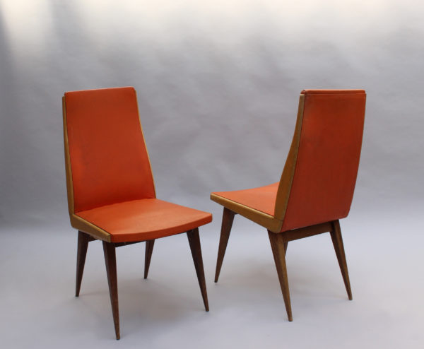 Set of 6 French 1950s Beech Chairs - Image 4