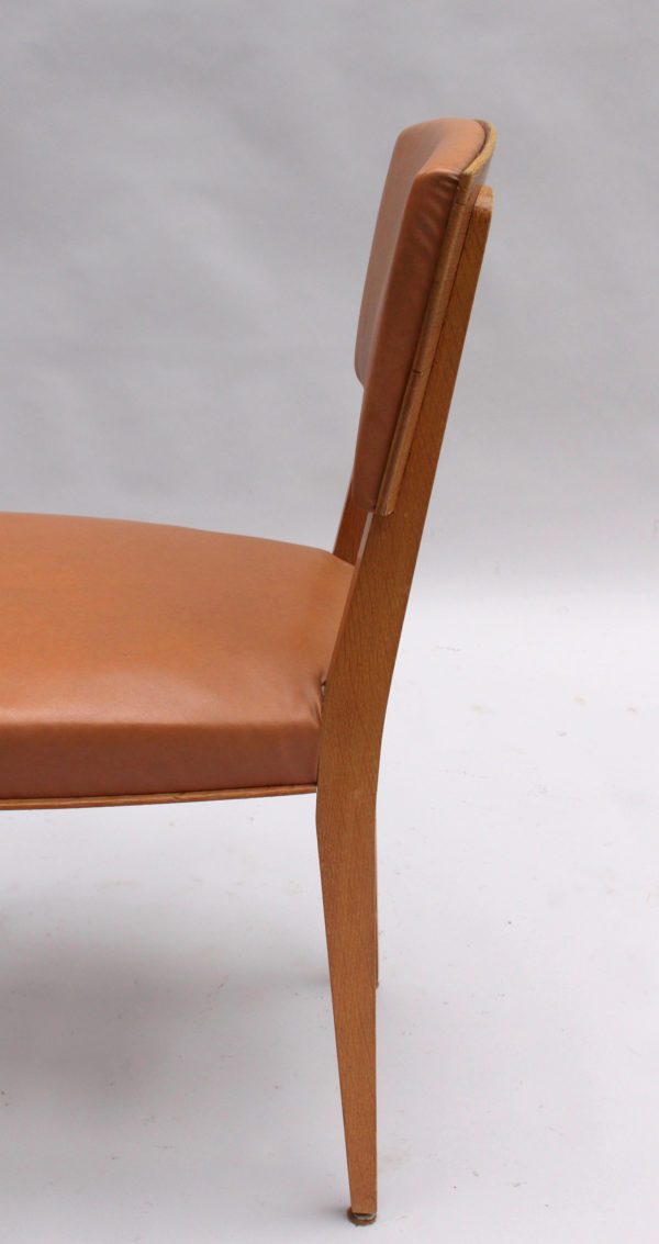 Set of 6 Fine French 1950s Oak Chairs - Image 9