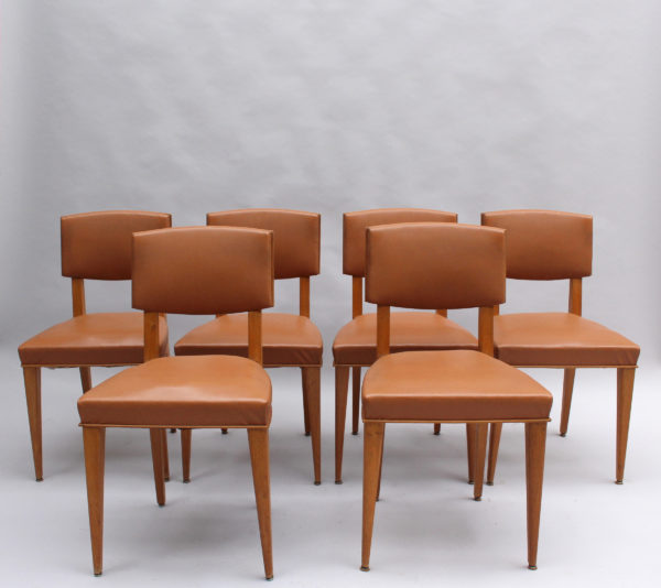 Set of 6 Fine French 1950s Oak Chairs - Image 11