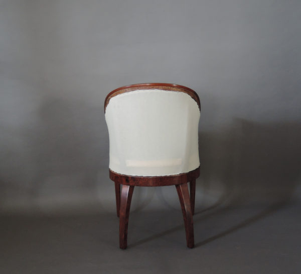 A Fine French Art Deco Mahogany and Amboyna Desk Armchair - Image 6