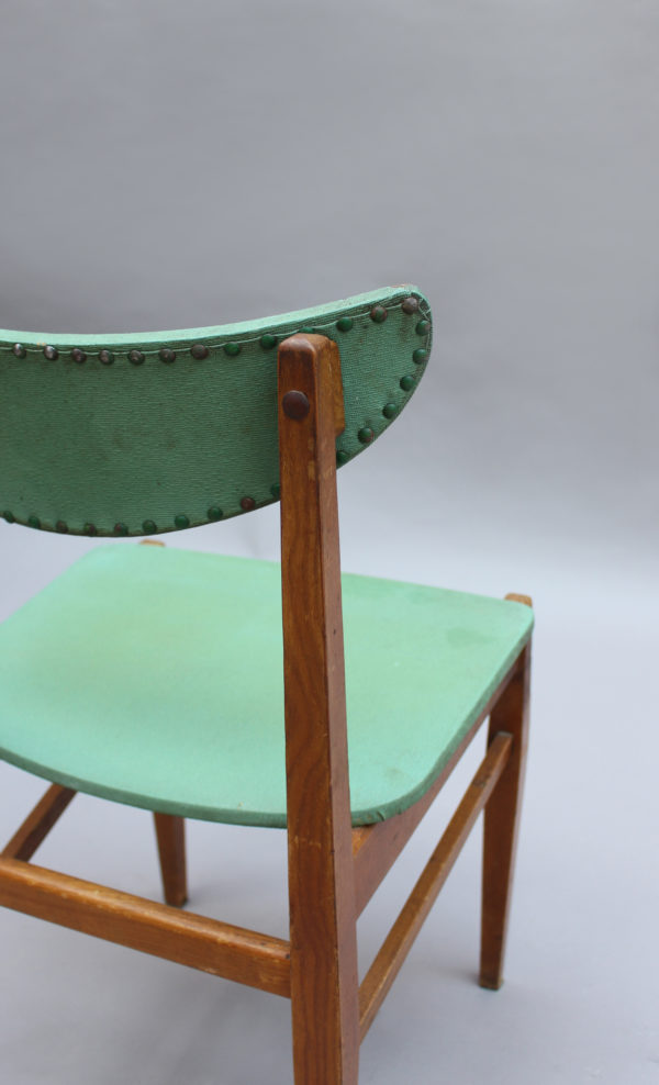 Set of 4 Fine French 1950s Elm Chairs - Image 12