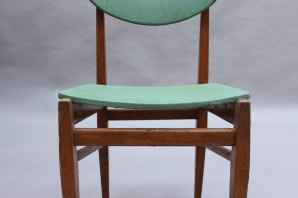 Set of 4 Fine French 1950s Elm Chairs - Image 15