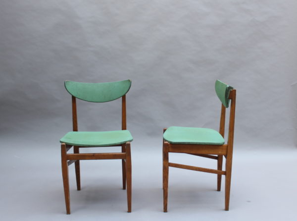 Set of 4 Fine French 1950s Elm Chairs - Image 4