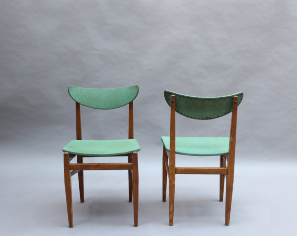 Set of 4 Fine French 1950s Elm Chairs - Image 5