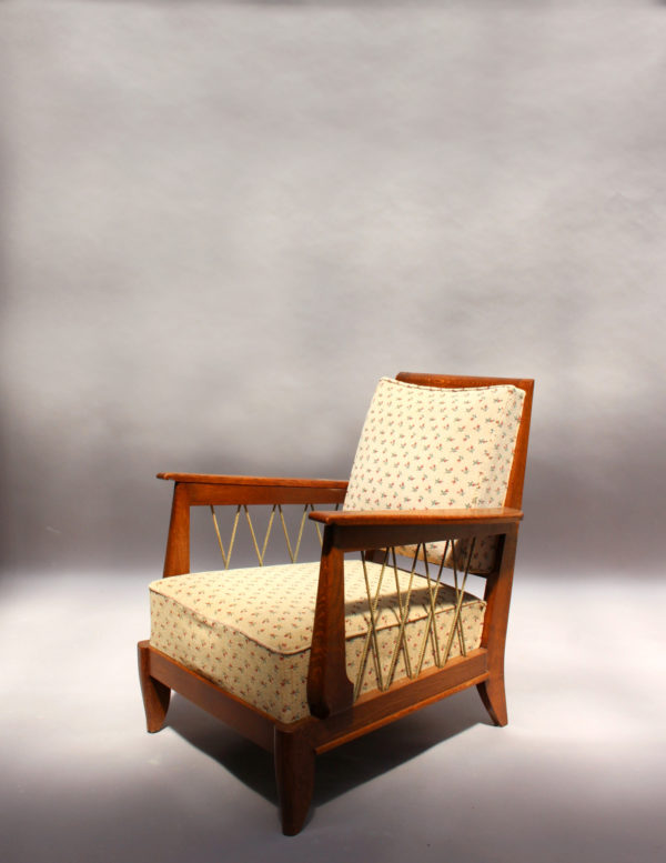 Pair of Fine French 1950s Oak Armchairs with Rope Details - Image 5