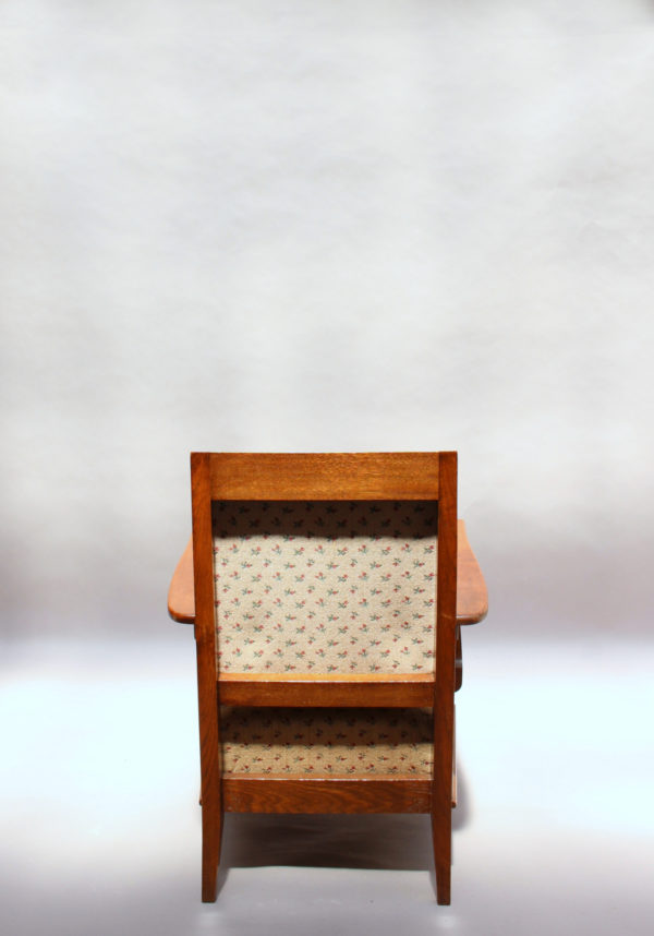 Pair of Fine French 1950s Oak Armchairs with Rope Details - Image 8