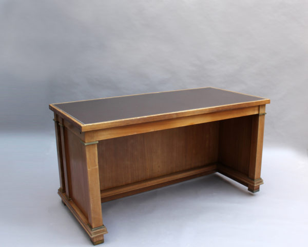 Fine French 1950's Mahogany Desk by Jacques Adnet (2 available) - Image 6