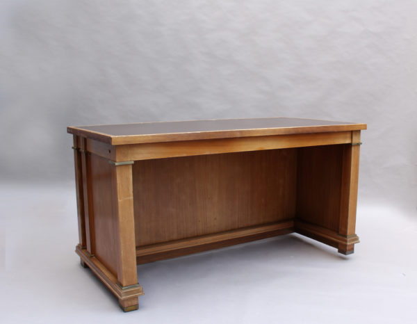 Fine French 1950's Mahogany Desk by Jacques Adnet (2 available) - Image 5