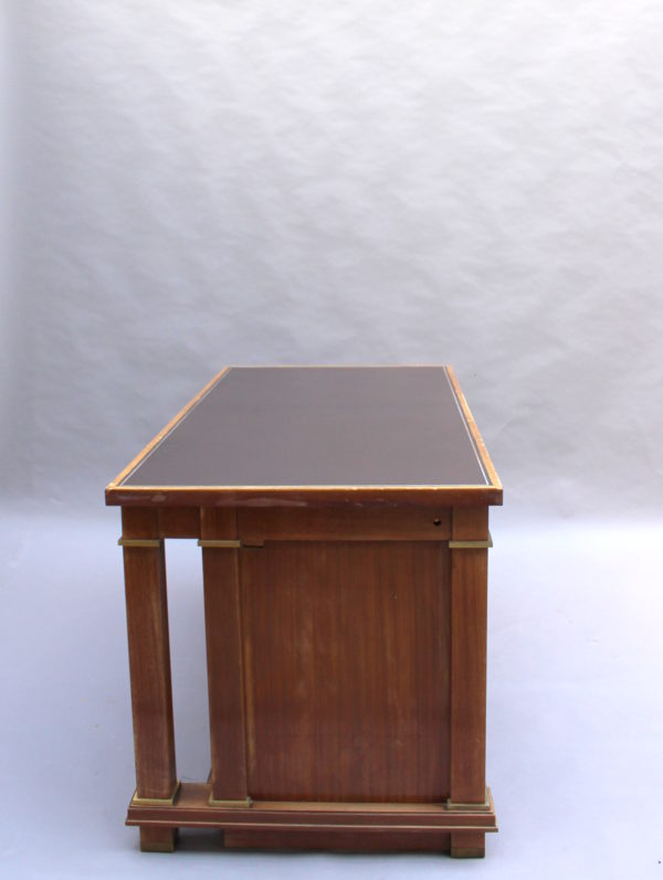 Fine French 1950's Mahogany Desk by Jacques Adnet (2 available) - Image 8