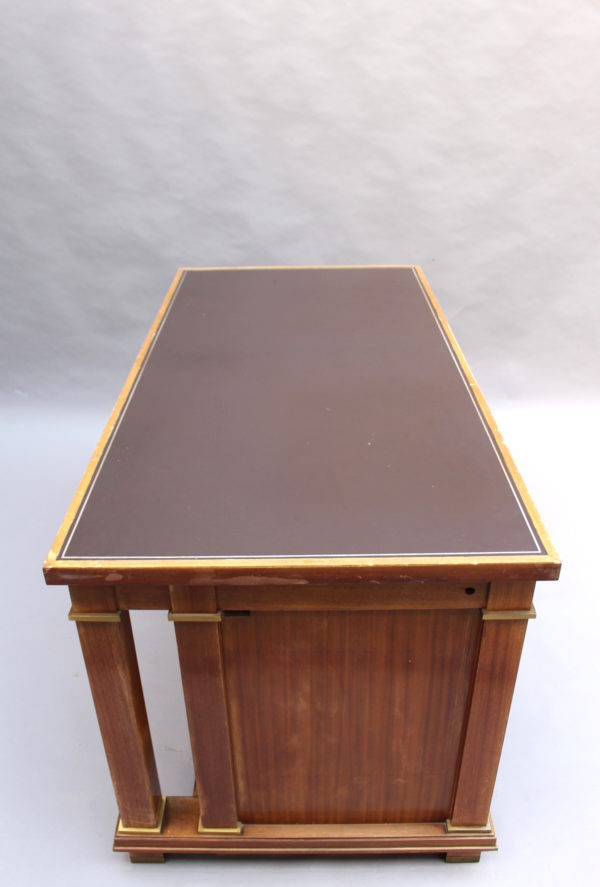 Fine French 1950's Mahogany Desk by Jacques Adnet (2 available) - Image 9