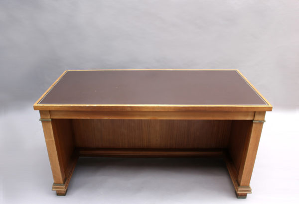 Fine French 1950's Mahogany Desk by Jacques Adnet (2 available) - Image 4