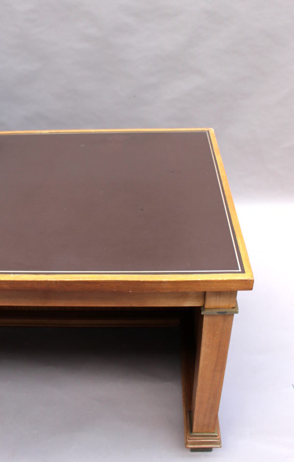 Fine French 1950's Mahogany Desk by Jacques Adnet (2 available) - Image 12