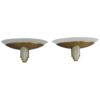 Pair of Fine French Art Deco Bronze Hand Cut Glass Sconces by Jean Perzel