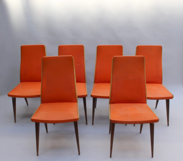 Set of 6 French 1950s Beech Chairs - Image 2