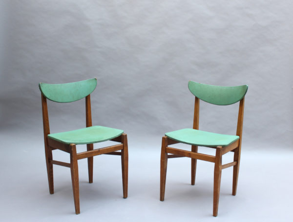 Set of 4 Fine French 1950s Elm Chairs - Image 3