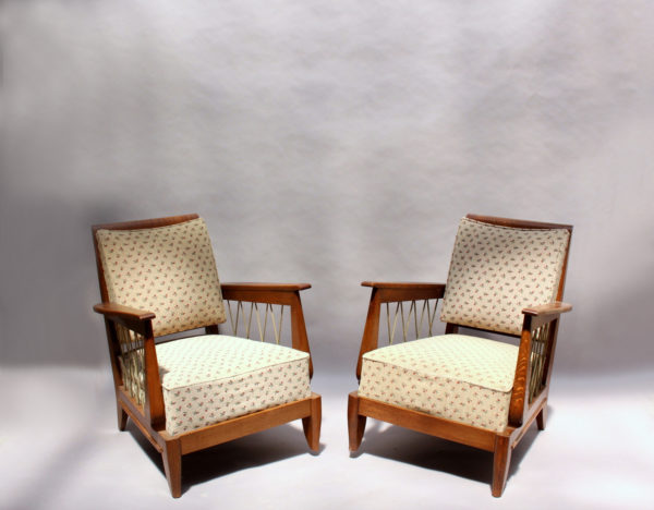 Pair of Fine French 1950s Oak Armchairs with Rope Details - Image 9